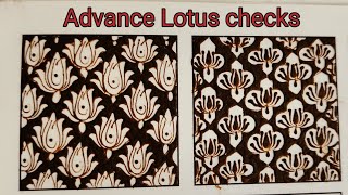 Lotus checks mehndi design Advance checks mehndi design mehndi design for beginners Lotus [upl. by Eirrab]