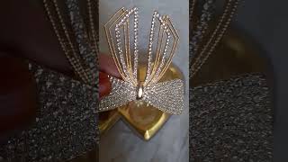 Ladies hair catcher goldan ampwhite stonevery beautifull jewelry viral videoshort video [upl. by Durwin190]