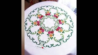 Table cloth embroidery design [upl. by Balsam]