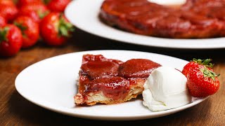 FrenchStyle Strawberry Tart Tarte Tatin [upl. by Ahsilrak244]