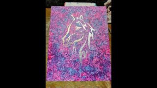 Silberschweif mit Schablone  Acryl DIY [upl. by Akoek]