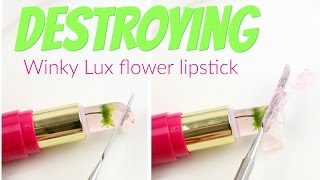 THE MAKEUP BREAKUP  Does the Winky Lux lipstick react to pH levels DESTROYING THE FLOWER LIPSTICK [upl. by Macey92]