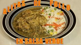 Alitas de Pollo en Salsa Verde  Recetas en Casayfamiliatv [upl. by Dory]