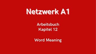 Netzwerk A1  Arbeitsbuch Kapitel 12 [upl. by Analeh]