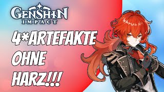 Genshin Impact Deutsch  4 Star Artefakte ohne Harz farmen  Guide  Tipps  Tricks [upl. by Nilad]