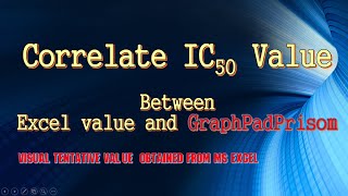 Correlate IC50 Value Between Excel value and GraphPad Prisom [upl. by Eerahc]