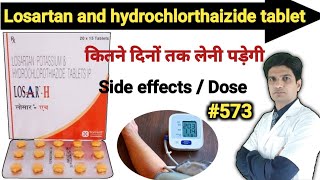 Losartan potassium amp hydrochlorthiazide tablets ip  Losar h uses in hindi shortslam [upl. by Arremat]