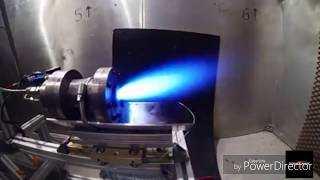 50N  bipropellant rocket engine test firing [upl. by Domella]