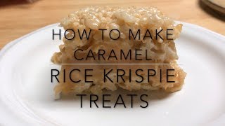 DIY How to Make Caramel Rice Krispie Treats  Rice Krispie Marshmallow Bars [upl. by Carmen]