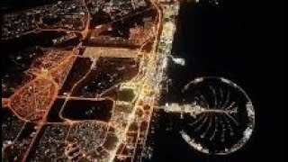 Night sky view of Dubai from Plane Dubai to New Delhi Emirates Airlines dubai travel fyp [upl. by Lertsek462]