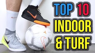 TOP 10 INDOOR amp TURF FOOTBALL SHOES 2018 [upl. by Lissa]