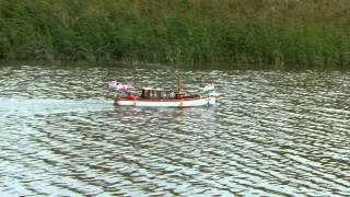 RC steam boat  camara onboard barco de vapor RC  cámara a bordo [upl. by Ahsatam]