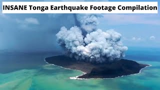 Massive Shockwave Hits Tonga Beach Multiple videos  angles [upl. by Elfrida]