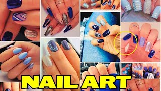 ✪ Perfectas Uñas Acrílicas Azul con Plata Tendencias y Diseños  Nailsuper [upl. by Aubyn]