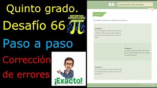 ✅QUINTO GRADO DESAFÍO👉 66 Corrección de errores✔️✔️✔️ [upl. by Aicelef]