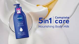 NIVEA Nourishing Body Milk  5in1 Complete Care  All You Need [upl. by Mela]