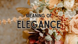 What is the meaning of Elegance [upl. by Osithe254]