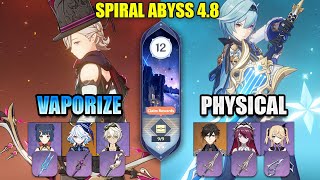 C0 Lyney x C2 Eula  New Spiral Abyss 48  Genshin Impact  Floor 12 9 Stars [upl. by Davida]