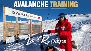 Avalanche Training Center DVA  La Rosière ski resort 4K [upl. by Siver]