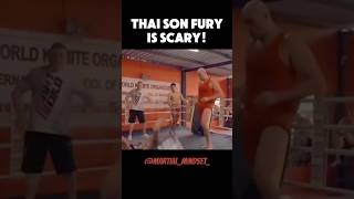 Tyson Fury blasts Thai trainer with a solid low kick muaythai boxing [upl. by Eirrek143]