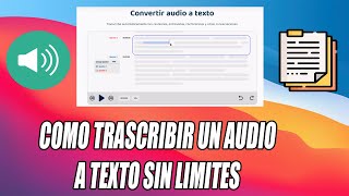 COMO TRANSCRIBIR UN AUDIO A TEXTO SIN LIMITE AUTOMÁTICO 2024 [upl. by Pulling]