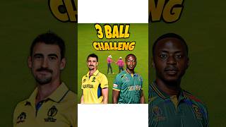 MITCHELL STARC VS KAGISO RABADA 🔥  3 BALL CHALLENG  shorts cricket rc22 challenge gaming [upl. by Drobman]