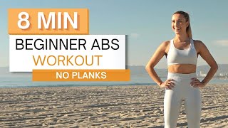 8 min BEGINNER ABS WORKOUT  Slow But Intense Core Burn  No Planks [upl. by Glynas]