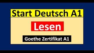 Start Deutsch A1 Lesen Modelltest mit Lösung am Ende  Vid  206 [upl. by Daphene126]