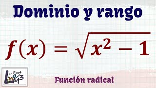 Dominio y rango de una funcion radical  Ejercicio 6  La Prof Lina M3 [upl. by Netsyrc]