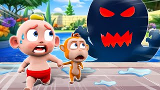 Monster In The Pool 👻🥵  Monster Song  More Funny Song amp Nursery Rhymes For Kids [upl. by Lais797]