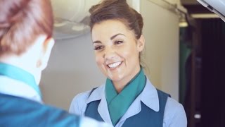 Aer Lingus Cabin Crew Video  Dublin to New York  Inaugural EWR Flight [upl. by Aicek283]