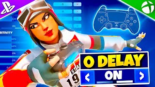 NEW Console 0 DELAY Controller SETTINGS  Sensitivity in Fortnite Chapter 5 [upl. by Ayocal]