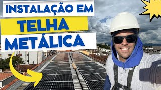 Como Instalar Painel Solar em Telhado de Zinco Metálico [upl. by Dian]