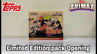 Topps India Animax Naruto Limited edition pack opening Look at the Red crystal and jumbo cards [upl. by Burman952]