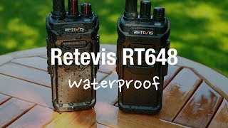 Retevis RT648 Waterproof Walkie Talkies PMR446 Water and Range Test [upl. by Rehpinnej]