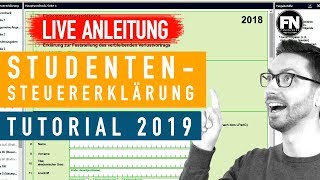 Steuererklärung Student Anleitung 2019 2018  Steuererklärung selber machen Elster Student Tutorial [upl. by Ziladnerb]