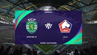 Sporting U19 vs Lille U19 17092024 UEFA Youth League PES 2021 [upl. by Dyun]