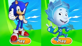 Sonic Dash Vs The Fixes  Movie Sonic Vs All Boss Zazz Egman All character Unlocked [upl. by Haiasi]