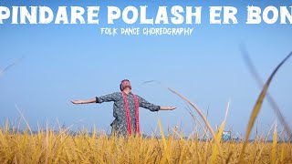 Pindare Polasher Bon পিনদারে পলাশ এর বন  Folk dance choreography folksong dance youtube [upl. by Asserrac]