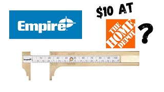 Empire 4” 4 Inch Brass Pocket Caliper Review 10 at Home Depot EDC [upl. by Meeks]