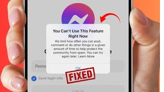 Solved✅ Messenger Login Error You Cant Use This Feature Right Now  iPhone [upl. by Ycnej]