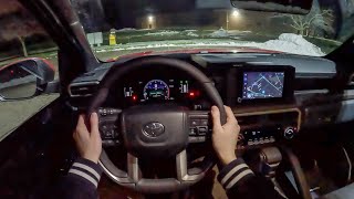 2024 Toyota Tacoma SR5 XtraCab  POV Night Drive Binaural Audio [upl. by Eanel]