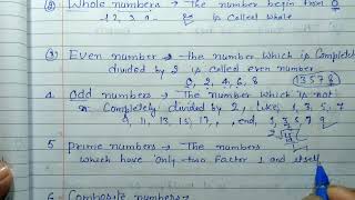 What is Natural number Whole number Even number Odd number Prime number Composite number [upl. by Xerxes]