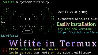 Termux WiFi tool wifite in Android [upl. by Anelhtac]