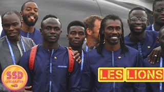 ARRIVÉE DES LIONS DU SÉNÉGAL EN RUSSIE [upl. by Hannis826]