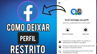 Como restringir meu perfil do Facebook [upl. by Aciraj]