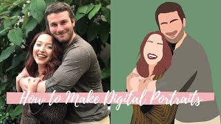 How to Make a Digital Portrait Illustration with Procreate  How I use my iPad to Illustrate People [upl. by Allisirp408]