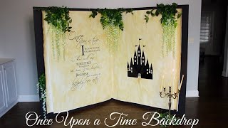 Once Upon a Time Story Book Backdrop Tutorial  Dollar Tree DIY Backdrop [upl. by Ellerret313]