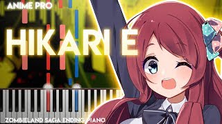 Hikari e  Zombieland Saga ゾンビランドサガ EDsynthesia piano tutorial [upl. by Curhan450]