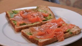 Smoked Salmon and Avocado Summer Open Sandwich [upl. by Ynnavoig788]